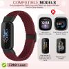 XFYELE 2 Pack Elastic Braided Bands Compatible with Fitbit Luxe/Luxe Special Edition Fitness Tracker - Soft Adjustable Nylon Strap Replacement Wristband for Women & Men view 3