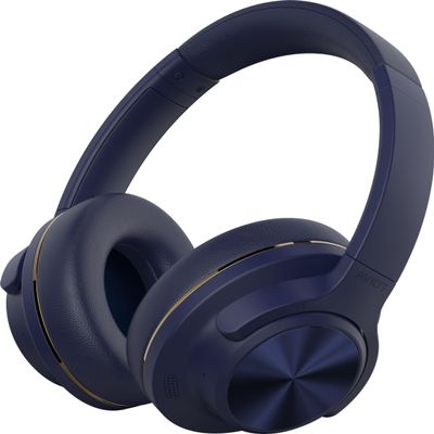 AVIOT WA-V1 High-Resolution Wireless Headphones with Adaptive Hybrid Noise Cancelling | Up to 120 Hours Playback | Superior Sound Quality and Comfort | Foldable Design (Navy)