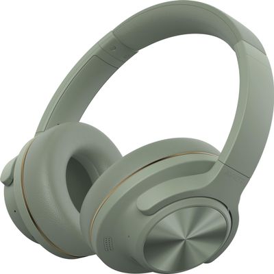 AVIOT WA-V1 High-Resolution Wireless Headphones with Adaptive Hybrid Noise Cancelling | Up to 120 Hours Playback | Superior Sound Quality and Comfort | Foldable Design (Khaki)