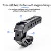 FEICHAO Camera Rig Top Handle Cold Shoe Adapter Mount Locating Hole for DSLR Camera Cage (Type D,Black) view 4