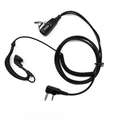 Aurgiarme Earpiece with Microphone Walkie-Talkie 2 Pin K-Type Plug Earphone Headphone for UV5R UV-5RE