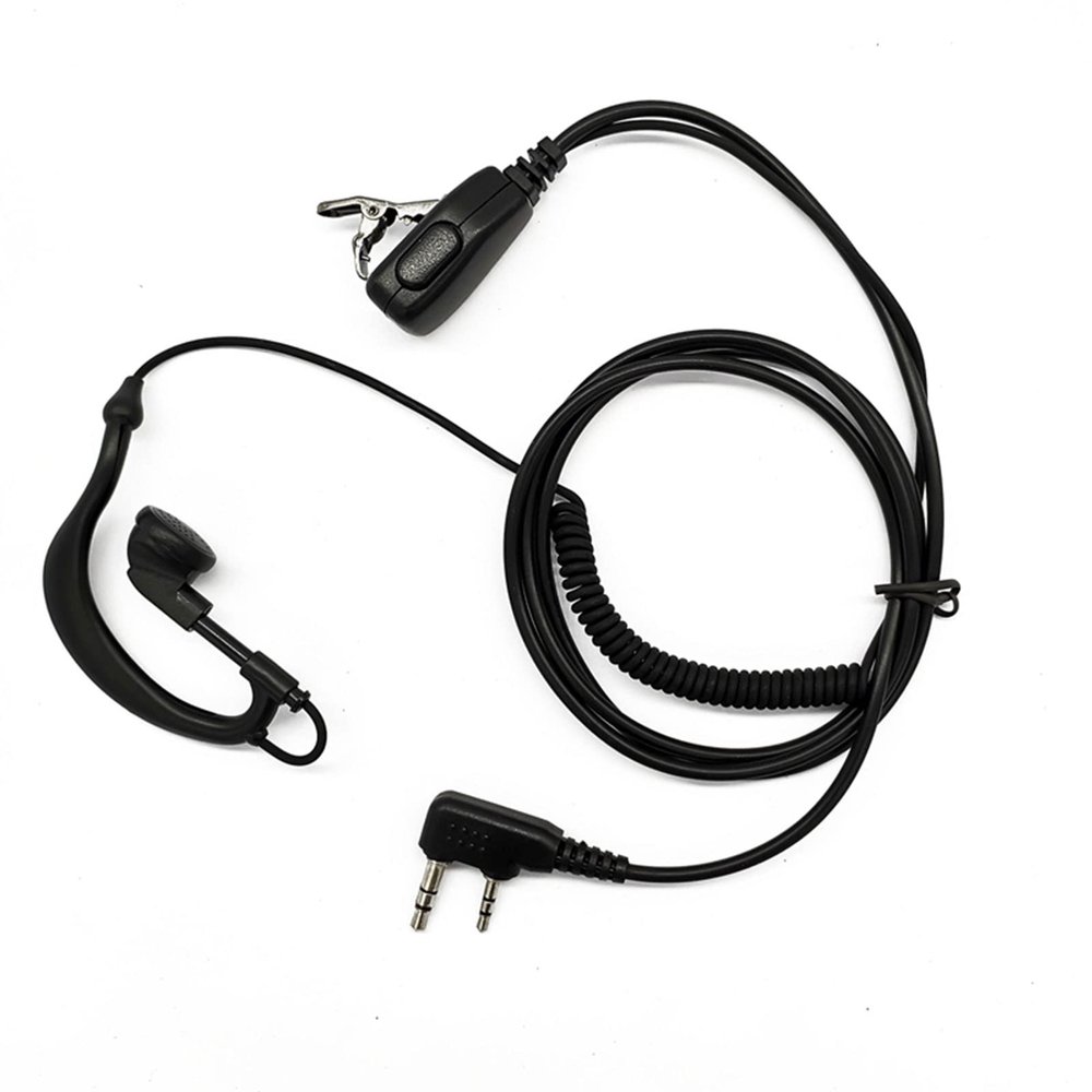 Aurgiarme Earpiece with Microphone Walkie-Talkie 2 Pin K-Type Plug Earphone Headphone for UV5R UV-5RE