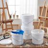 Jnktka 4 Gallon Round Plastic Buckets with Sealable Lids, White, 4 Pack view 3