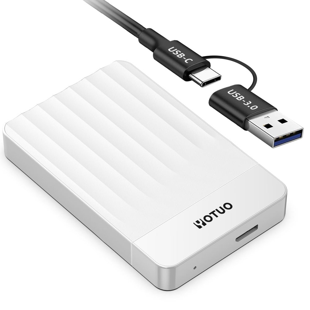 YOTUO Portable External Hard Drive Storage Expansion Mobile HDD USB 3.0 for PC, Mac, Desktop, Laptop, PS4, Xbox One X/S, Xbox 360, Office & Game (White, 320GB)