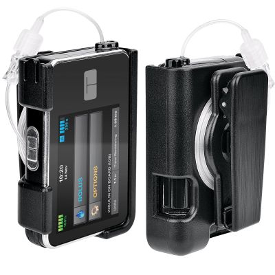 APDTEK 2 Pack Tandem Tslim X2 Pump Case Accessories Smooth Comfortable Flexible Safe Convenient Insulin Pump Holder 360 Rotating Sturdy Belt Clip for t:Slim/t:Slim G4 (Black)