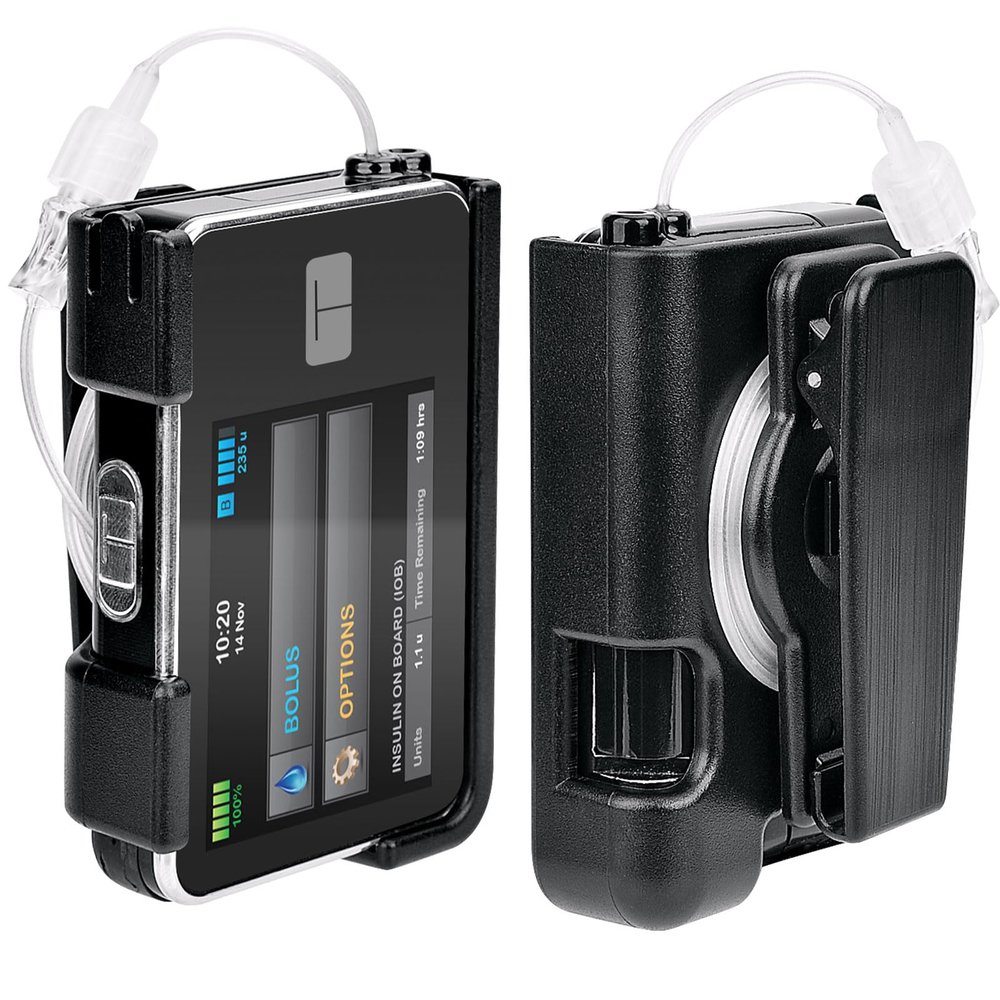APDTEK 2 Pack Tandem Tslim X2 Pump Case Accessories Smooth Comfortable Flexible Safe Convenient Insulin Pump Holder 360 Rotating Sturdy Belt Clip for t:Slim/t:Slim G4 (Black)