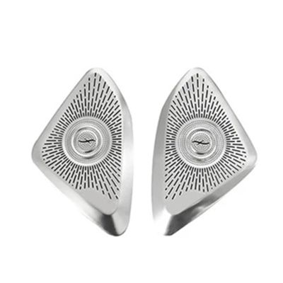 VNFEJEJR Fit for Mercedes Fit for Benz S Class W223 2021-2023 Steel Car Door Speakers Stereo Decorate Cover Speaker Trim Cover Door Audio Speaker Cover(Front A-Pillar)