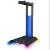 Speedlink EXCELLO NX Gaming Headset Stand RGB Headset Holder - Headphones Stand for Desk with 9 Light Modes, USB Hub 2.0 with 1 USB-C and 2 USB-A Ports, Black view 1