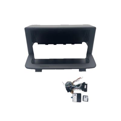 ZHOUKAIDM Radio Frame 2013-2018 Fit for Audi Q3(9INCH) Car Radio Fascias Android GPS MP5 Stereo Player 2 Din Head Unit Panel Dash Frame Installation Trim Practical(Frame an Cord canbus)