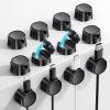 12 Pack Magnetic Cable Management Clips - FlyCoco Cord Organizer for Desk, Phone Charger Cord [Smooth Adjustable], Adhesive Wire Organizer Keeper for Nightstand Wall Car Office view 1