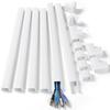 102in Wall Cable Hider, Cord Hider to Hide 3-4 Cords, Self-Adhesive TV Wire Hider for Wall, Cable Management Kit, Cable Raceway White, Paintable Cable Concealer, 6 x L17in x W1.2in x H0.6in view 1
