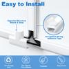 102in Wall Cable Hider, Cord Hider to Hide 3-4 Cords, Self-Adhesive TV Wire Hider for Wall, Cable Management Kit, Cable Raceway White, Paintable Cable Concealer, 6 x L17in x W1.2in x H0.6in view 3