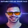HMTIY Blue Light Blocking Glasses For Gaming - Premium Computer Screen UV Ray Filtering - Anti Eye Strain & Fatigue, Amber Lens view 3