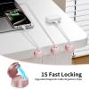 12 Pack Magnetic Cable Management Clips - FlyCoco Cord Organizer for Desk, Phone Charger Cord [Smooth Adjustable], Adhesive Wire Organizer Keeper for Nightstand Wall Car Office view 2