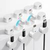 12 Pack Magnetic Cable Management Clips - FlyCoco Cord Organizer for Desk, Phone Charger Cord [Smooth Adjustable], Adhesive Wire Organizer Keeper for Nightstand Wall Car Office view 1