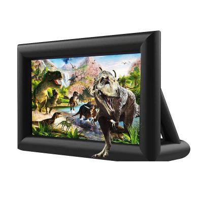 Portable Projector Screen, 8FT 20FT Inflatable Movie Theater Projector Screen with Power 12V Low-Noise Fan for Home Party Backyard Stadium Park Outdoor for Cinema School, Churches, Parties(8ft,8FT)
