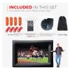 Portable Projector Screen, 8FT 20FT Inflatable Movie Theater Projector Screen with Power 12V Low-Noise Fan for Home Party Backyard Stadium Park Outdoor for Cinema School, Churches, Parties(8ft,8FT) view 2