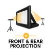 Portable Projector Screen, 8FT 20FT Inflatable Movie Theater Projector Screen with Power 12V Low-Noise Fan for Home Party Backyard Stadium Park Outdoor for Cinema School, Churches, Parties(8ft,8FT) view 3