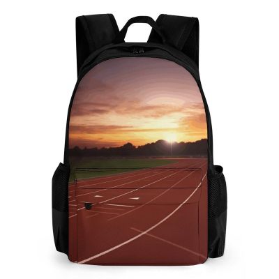 GHBNK Backpacks for Women Men Travel Backpack Cute Casual Daypack Hiking Backpack Dusk Running Track Laptop Bag