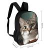 Dwrepo A Curious Cat Backpack Casual Travel Bag Lightweight Waterproof Laptop Daypack for Women Men 17 Inch view 2