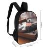Dwrepo Record Player Backpack Casual Travel Bag Lightweight Waterproof Laptop Daypack for Women Men 17 Inch view 2