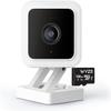 Cam V3 Smart Home Security Camera, Indoor/Outdoor Use, IP65-Rated 1080p Plug-in, Color Night Vision, Motion Detection, Two Way Audio, Compatible with Alexa, Google Assistant, Cam V3+128GB SD Card view 1