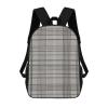 Dwrepo Gray Plaid Lines Backpack Casual Travel Bag Lightweight Waterproof Laptop Daypack for Women Men 17 Inch view 1