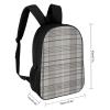 Dwrepo Gray Plaid Lines Backpack Casual Travel Bag Lightweight Waterproof Laptop Daypack for Women Men 17 Inch view 2