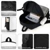 Dwrepo Gray Plaid Lines Backpack Casual Travel Bag Lightweight Waterproof Laptop Daypack for Women Men 17 Inch view 4
