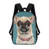 Dwrepo Cute Chihuahua Pug Backpack Casual Travel Bag Lightweight Waterproof Laptop Daypack for Women Men 17 Inch view 1