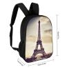 Dwrepo Eiffel Tower Love Paris Backpack Casual Travel Bag Lightweight Waterproof Laptop Daypack for Women Men 17 Inch view 2