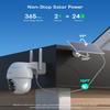 COOAU 4MP Cameras for Home Security, Solar Security Camera Wireless Outdoor System,4 Cam-Kit,360 Pan & Tilt,Color Night Vision,Motion Detection,No Monthly Fee,Siren Alarm,IP66,64GB Memory Card view 4