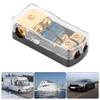 Box Holder, 2 Way 0/4 Gauge in to 4/8 Gauge Out 60A Box, Portable Mini ANL Holder for Audio System Automobile view 3