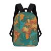 Dwrepo Rust World Map Backpack Casual Travel Bag Lightweight Waterproof Laptop Daypack for Women Men 17 Inch view 1