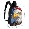 Dwrepo Bald Eagle with Flag Backpack Casual Travel Bag Lightweight Waterproof Laptop Daypack for Women Men 17 Inch view 2