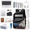 Dwrepo Bald Eagle with Flag Backpack Casual Travel Bag Lightweight Waterproof Laptop Daypack for Women Men 17 Inch view 3