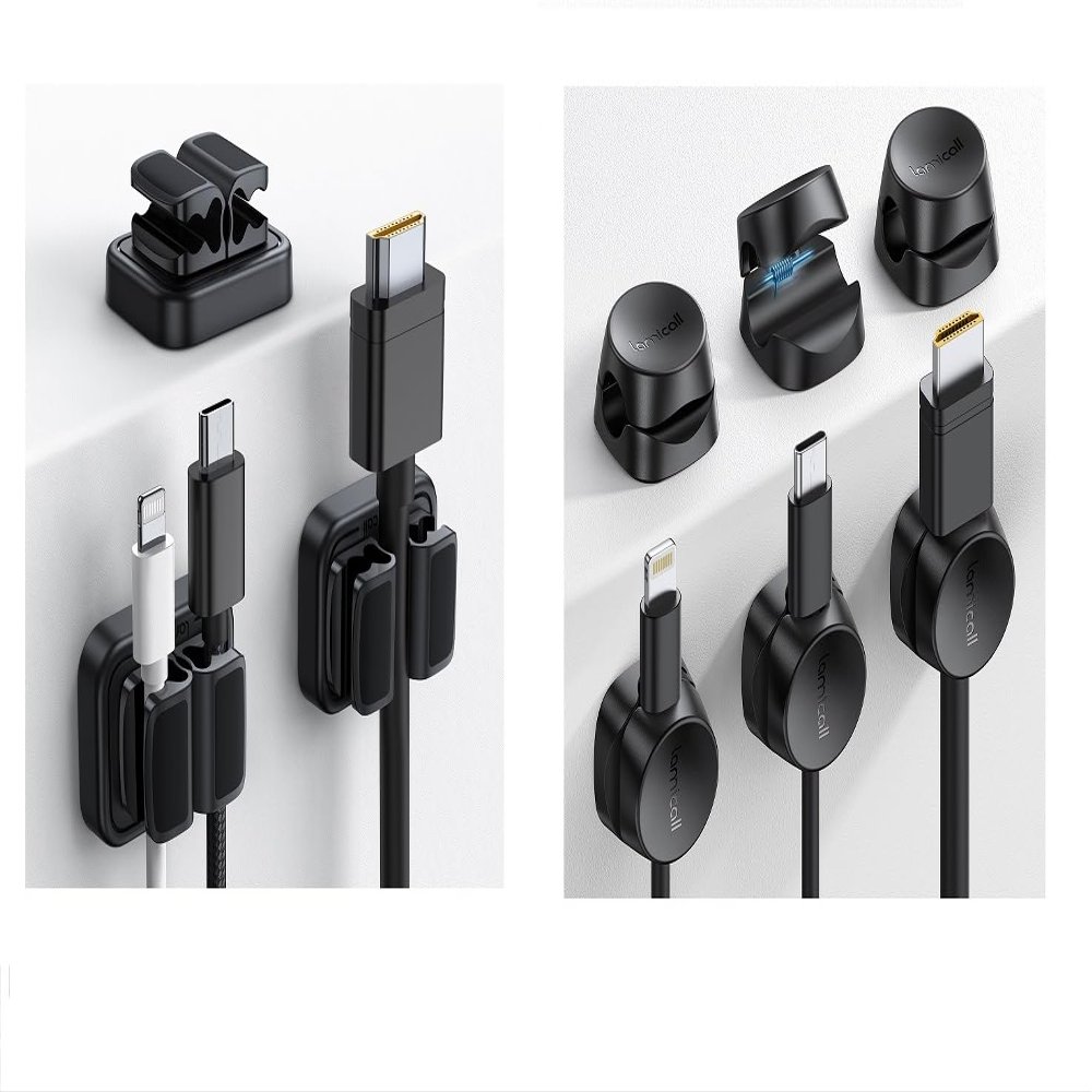 Cord Organizer Clips [1 Hold 3] & Spring Cord Organizer Clips