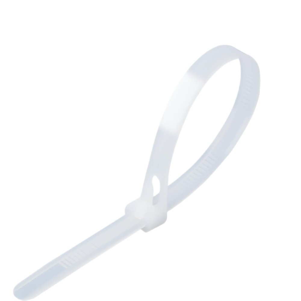 Reusable Zip Ties Nylon 100 PCS (White, 8inch)