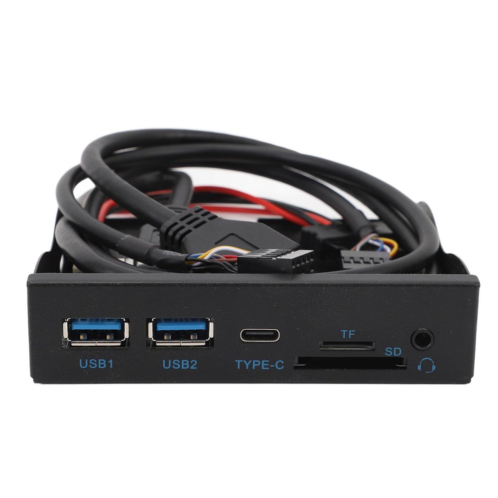 3.5 Inch Front Panel USB Hub, Internal USB Hub with USB3.2 GEN1 5Gbps, USB3.2 GEN1 Type C Floppy Drive Panel USB3.2 19PIN Hub for 7 8 10 11 2003 for Linux