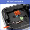 GREENCYCLE 10 Pack Compatible for Ptouch Label Maker Tape TZe-B31 TZ-B31 Black on Fluorescent Orange TZe TZ 12mm 0.47'' Laminated Label Tape for PT-H110 PT-D610BT PT-D410 view 2