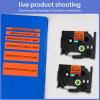 GREENCYCLE 10 Pack Compatible for Ptouch Label Maker Tape TZe-B31 TZ-B31 Black on Fluorescent Orange TZe TZ 12mm 0.47'' Laminated Label Tape for PT-H110 PT-D610BT PT-D410 view 3