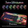 RGB Mouse Pads Flower Mouse Pad Mat LED Large Gaming Play Mats Carpet Desk Keyboard Computer Laptop Mat (D,24x12 inch) view 3
