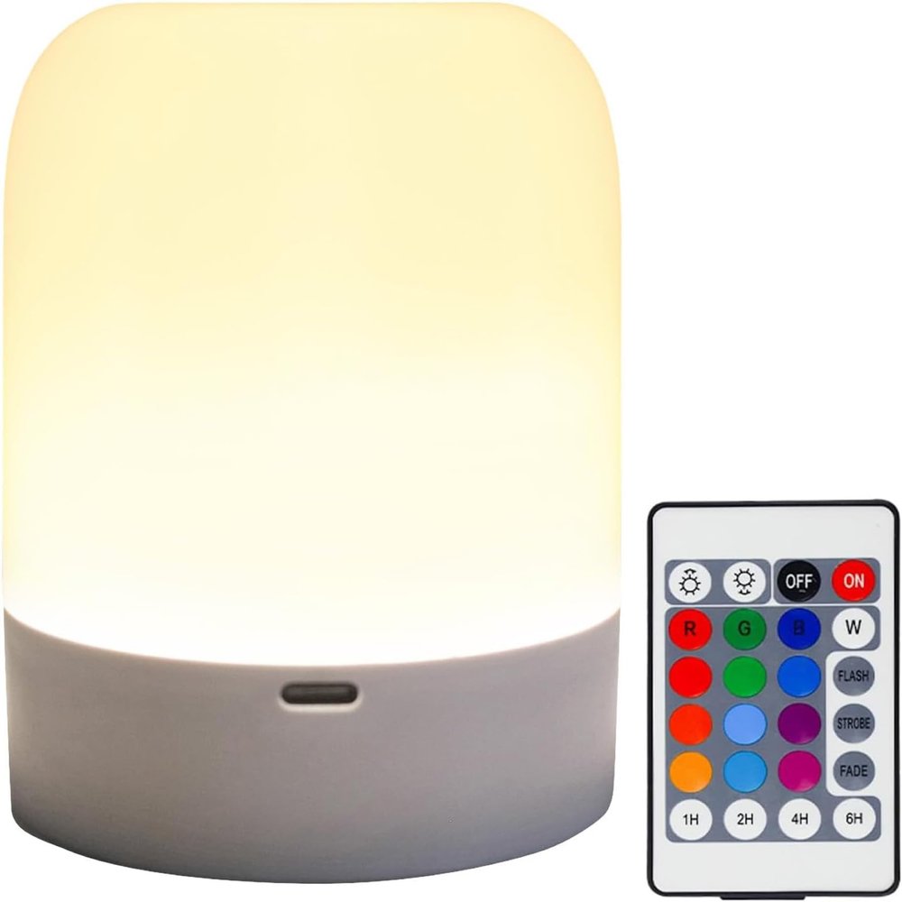 XOIDMIVCN Rechargeable Night Light for Baby Nursery with Touch Control, 13 Colors & 3 Modes, Dimmable Nursery Lamp with Timer, Portable Hanging Bedside Light for Kids Room, Breastfeeding, Camping