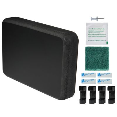 Black - Jumbo Size 6.5" x 4.75" x 0.87" Stern Pad, Screwless Transducer Mounting Plate kit, Marine-Grade Transducer Mounting Board Hardware Kit(for Large 3D Scan Transducers)