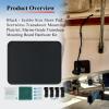 Black - Jumbo Size 6.5" x 4.75" x 0.87" Stern Pad, Screwless Transducer Mounting Plate kit, Marine-Grade Transducer Mounting Board Hardware Kit(for Large 3D Scan Transducers) view 2
