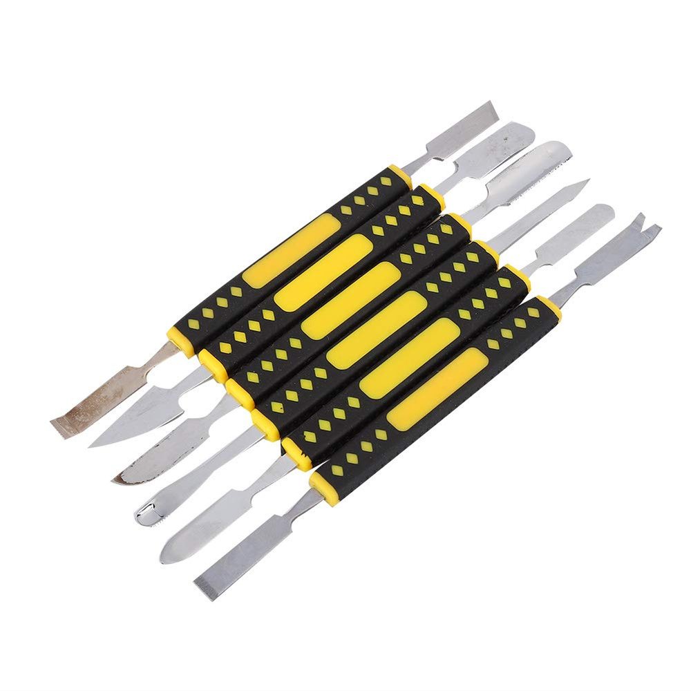 FLEXMAN 6Pcs Metal Opening Repair Tools Kit, 5.7in Stainless Steel Mobile Phone Repair Opening Tool for Repairing Phone Watches