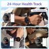 YMS Smart Watch for Women Android - 2025 Best Waterproof Men Fitness Watches (Answer/Make Calls),Heart Rate,Sleep,Pressure,Steps Monitor,Compatible with Android & iOS,100+ Sports Trackers (Black) view 3