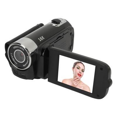 Yosoo Health Gear Video Camera Camcorder, 1080P 16MP DV Camera Digital Small Vlogging Video Camera 2.4 Inch Rotatable Screen 16X Zoom HD Camera Recorder with LED Fill Light (Black)