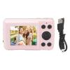 Yosoo Health Gear Autofocus Camera, 1080P 16MP 16X Digital Zoom Digital Camera, 2.4 Inch Screen Anti Shake Compact Vlogging Camera, Portable Mini Camera for Kids Teen Students Seniors Beginner, Pink view 2
