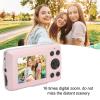 Yosoo Health Gear Autofocus Camera, 1080P 16MP 16X Digital Zoom Digital Camera, 2.4 Inch Screen Anti Shake Compact Vlogging Camera, Portable Mini Camera for Kids Teen Students Seniors Beginner, Pink view 4